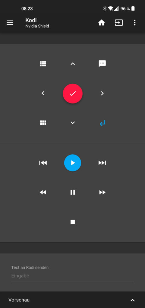 Steuerelemente für Kodi