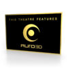 Schild in Schwarz-Gold mit dem Auro-3D Logo